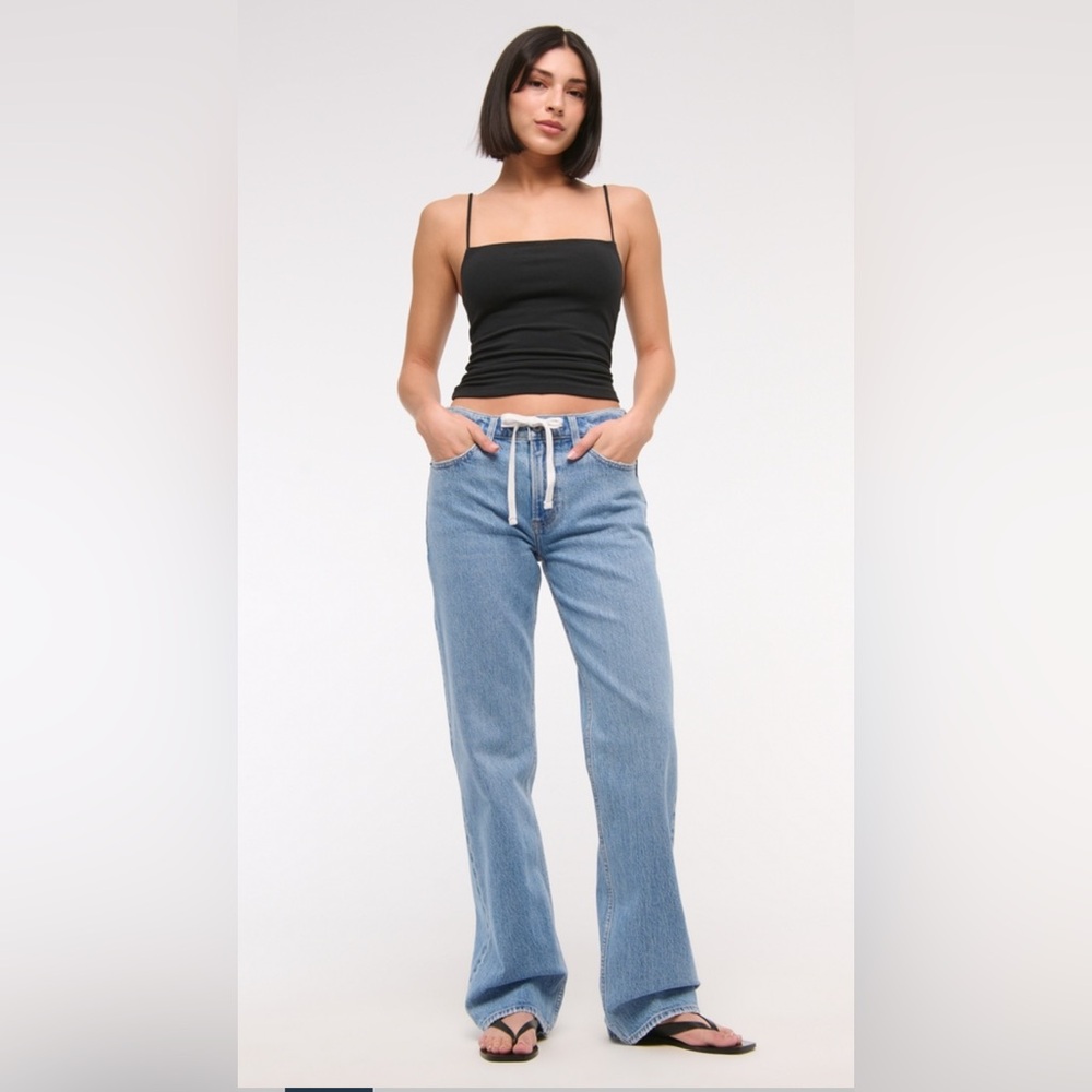 Abercrombie Low Rise Baggy Jean with Drawstring